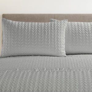 Velosso Kinsley Embossed Pattern Duvet Cover and Pillowcase Set