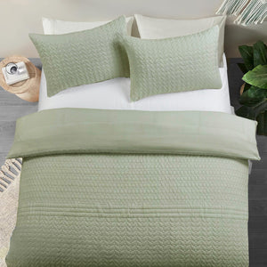 Velosso Kinsley Embossed Pattern Duvet Cover and Pillowcase Set