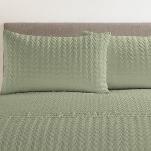 Velosso Kinsley Embossed Pattern Duvet Cover and Pillowcase Set