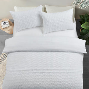 Velosso Kinsley Embossed Pattern Duvet Cover and Pillowcase Set