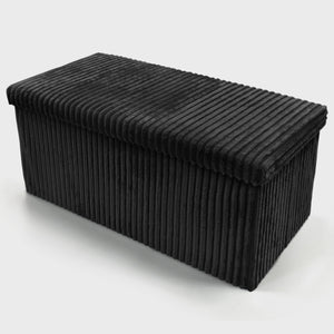 Home Republic Foldable Corduroy Storage Ottoman