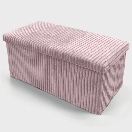 Home Republic Foldable Corduroy Storage Ottoman