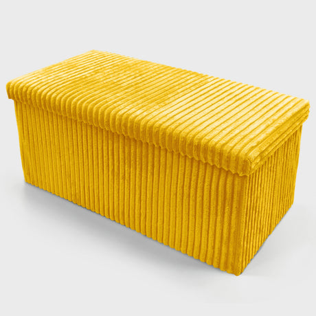 Home Republic Foldable Corduroy Storage Ottoman