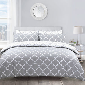 Velosso Lattice Duvet Cover & Pillowcase Set