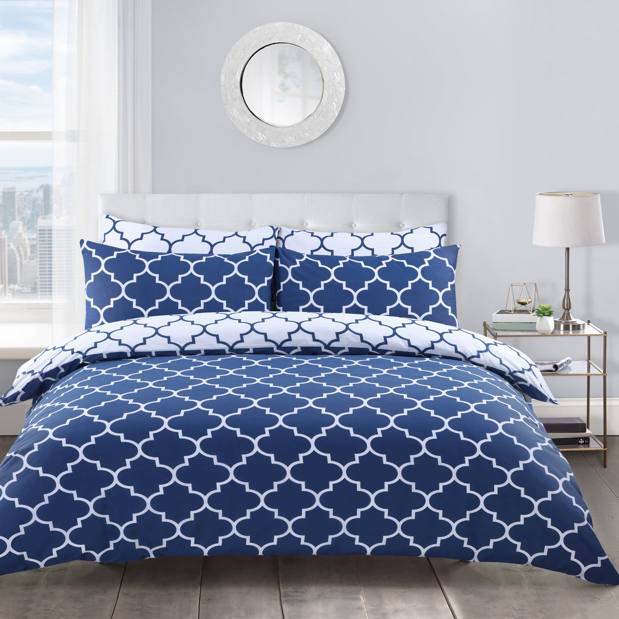 Velosso Lattice Duvet Cover & Pillowcase Set