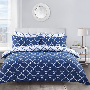 Velosso Lattice Duvet Cover & Pillowcase Set