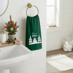 Velosso Let It Snow 2 Pack Christmas Cotton Hand Towels