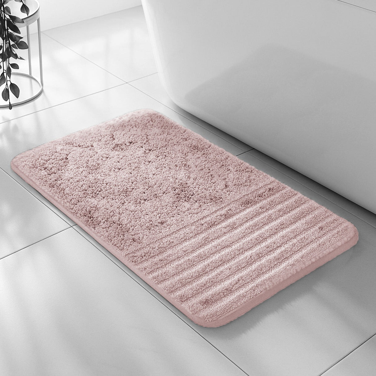 Velosso Linear Bath/ Pedestal Mat Cashmere Feel
