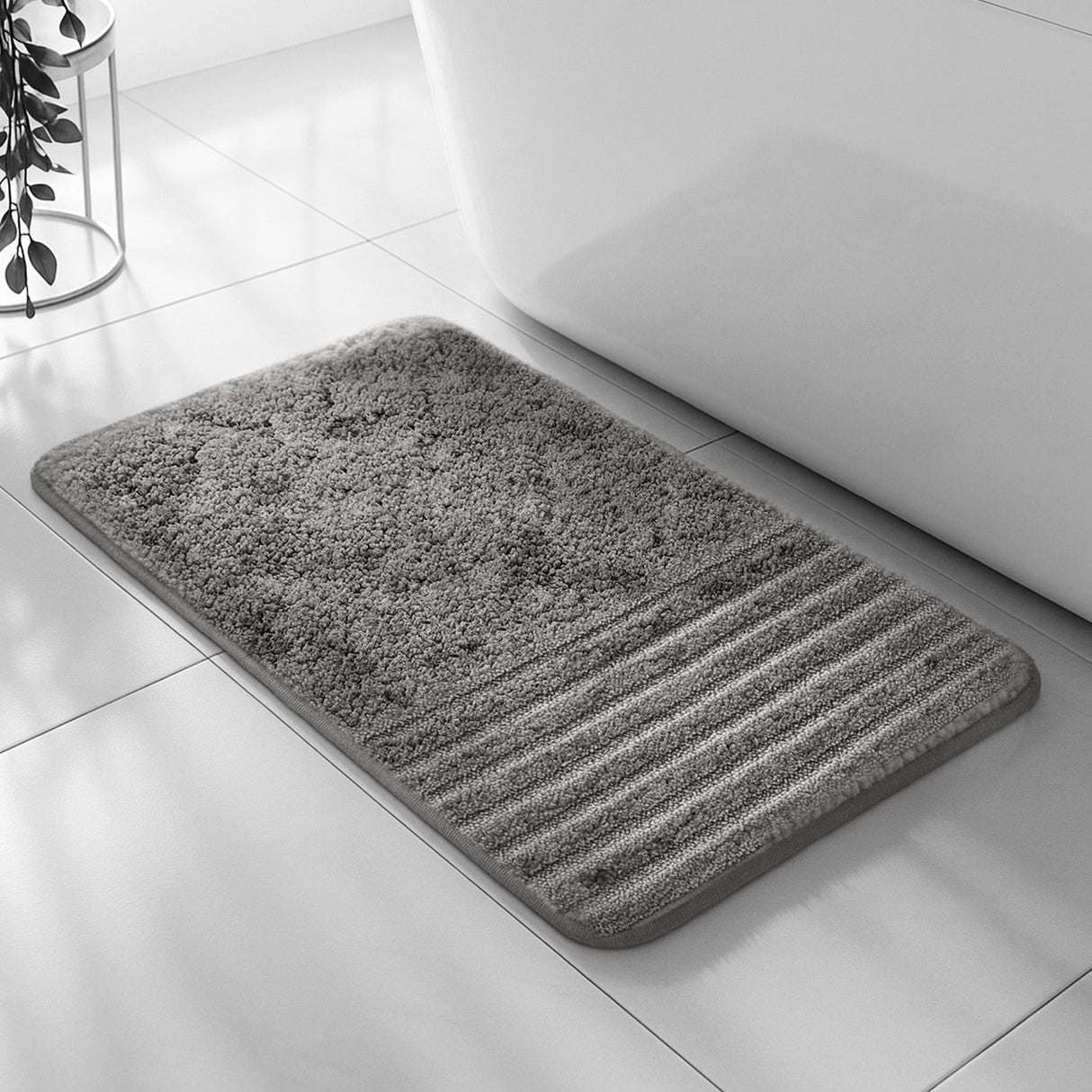 Velosso Linear Bath/ Pedestal Mat Cashmere Feel