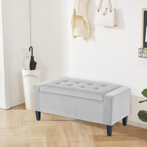 Home Republic Luna Velvet Storage Seat