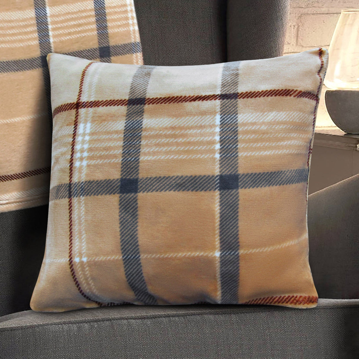 Velosso Luxury Check Cushion