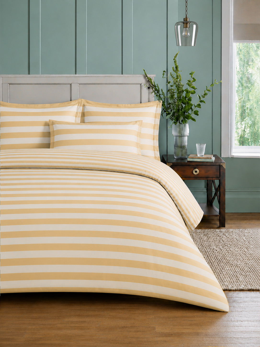 Sweet Dreams Lyndon Wide Stripe Duvet Cover and Pillowcase Set