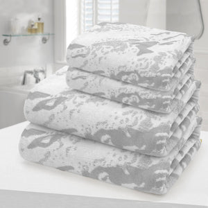 Velosso Marble Printed Towels 100% Cotton