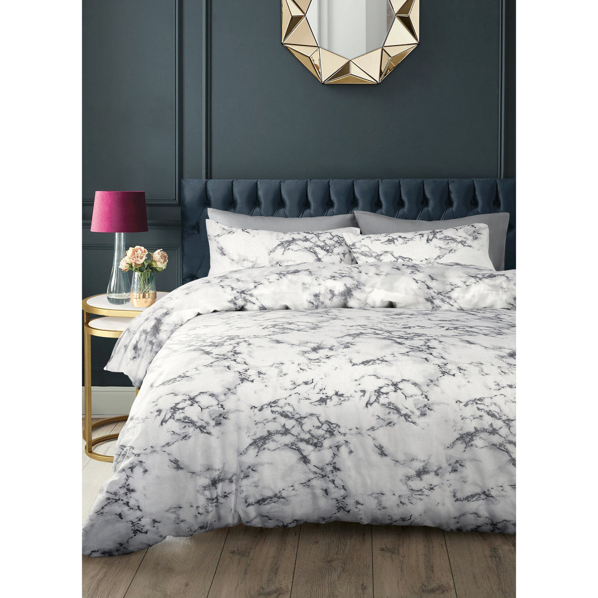 Velosso Marble Duvet Cover & Pillowcase Set