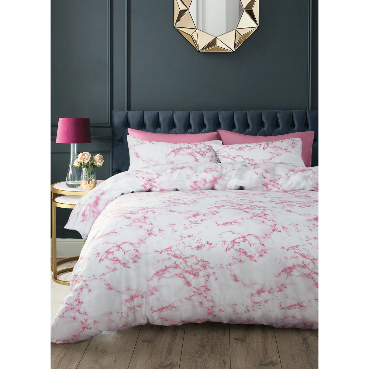 Velosso Marble Duvet Cover & Pillowcase Set