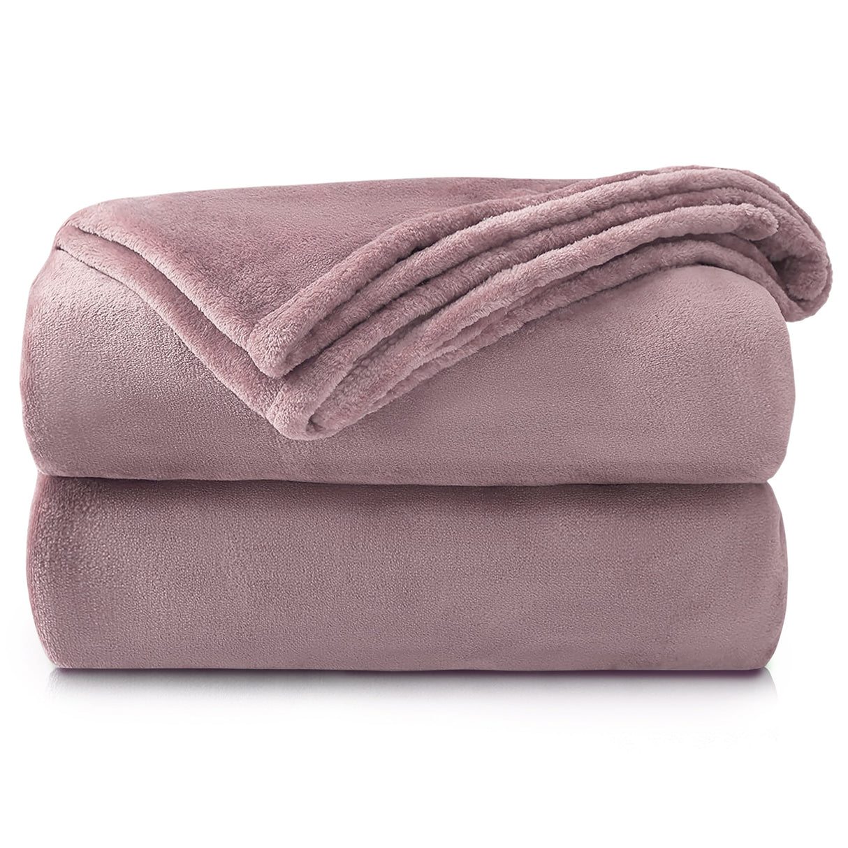 Velosso Plain Flannel Faux Mink Blanket