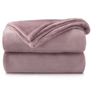 Velosso Plain Flannel Faux Mink Blanket