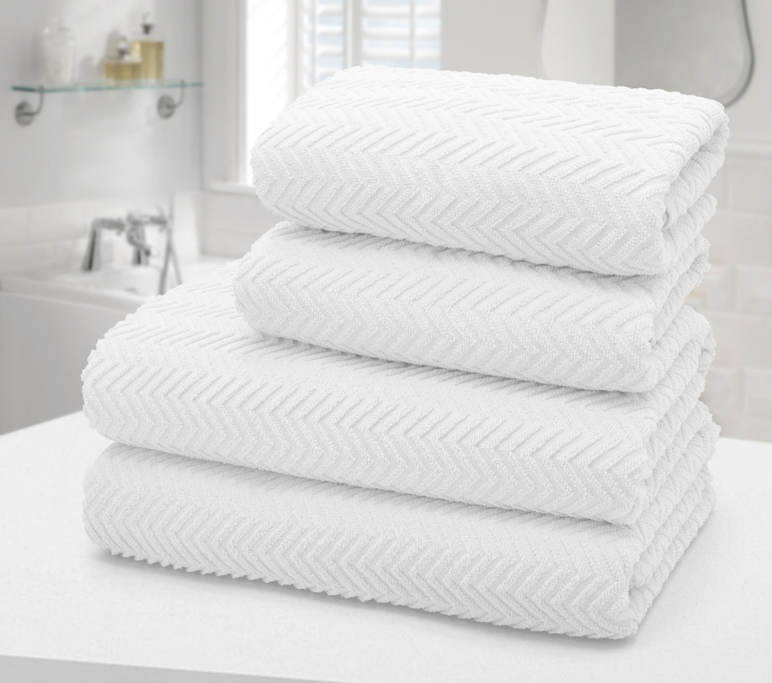 Velosso Exfoliating Chevron Towels 100% Cotton