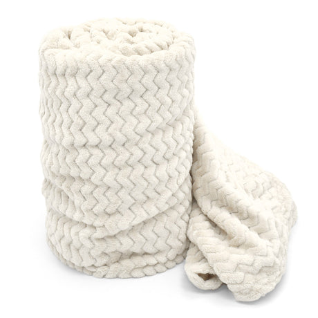 Velosso Super Soft Plush Chevron Blanket Throw