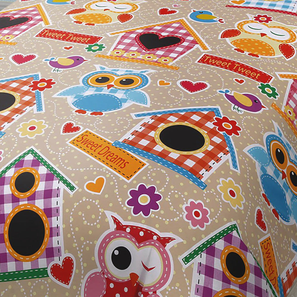 Velosso Multi Owl Duvet Cover & Pillowcase Set