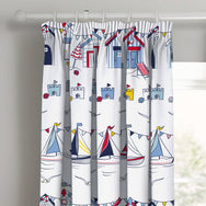 Velosso Nautical Pencil Pleat Curtains