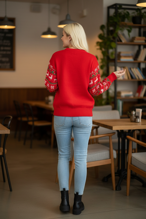 Velosso Christmas Fun Nordic Red Jumper