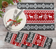 Kitchen Trends Nordic Chenille Cotton Christmas Placemats