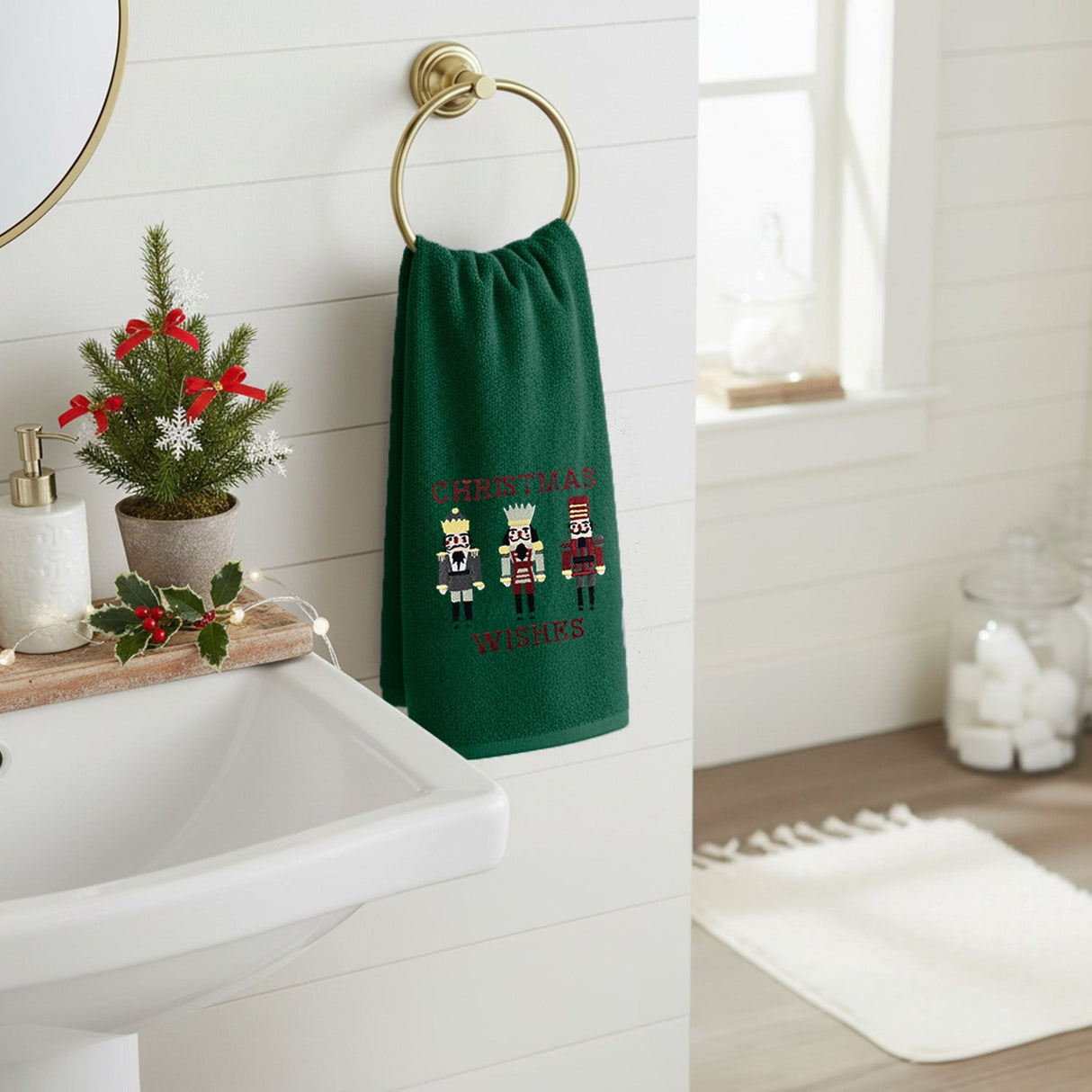 Velosso Nutcracker 2 Pack Christmas Cotton Hand Towels