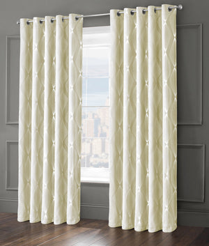 Velosso Onyx Blackout Ring Top Curtains