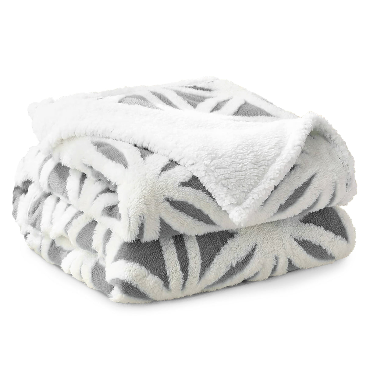 Velosso Floral Tufted Sherpa Reverse Blanket Throw