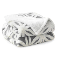 Velosso Floral Tufted Sherpa Reverse Blanket Throw