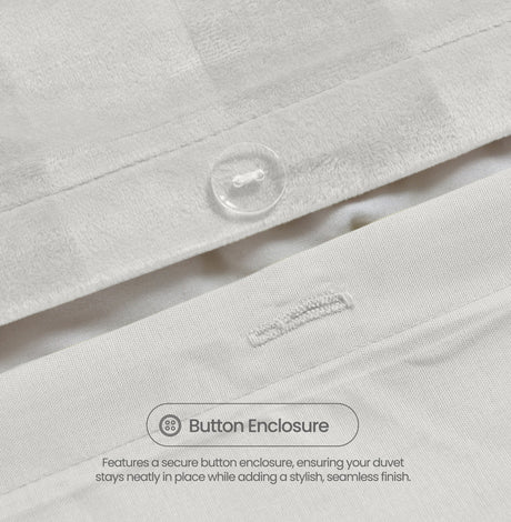 Velosso Oslo Luxury Velvet Stripe Duvet Cover and Pillowcase Set
