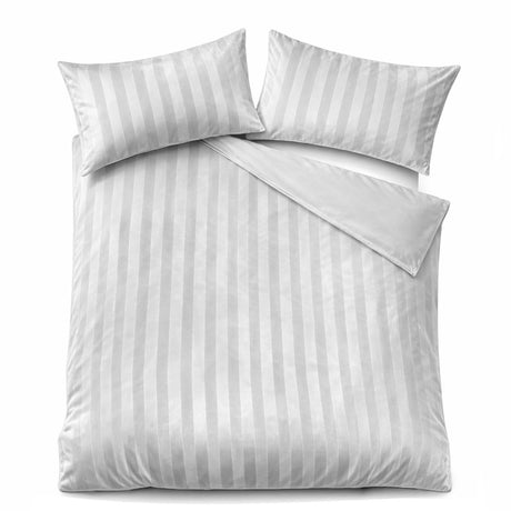 Velosso Oslo Luxury Velvet Stripe Duvet Cover and Pillowcase Set