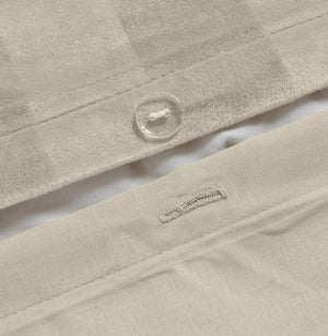 Velosso Oslo Luxury Velvet Stripe Duvet Cover and Pillowcase Set