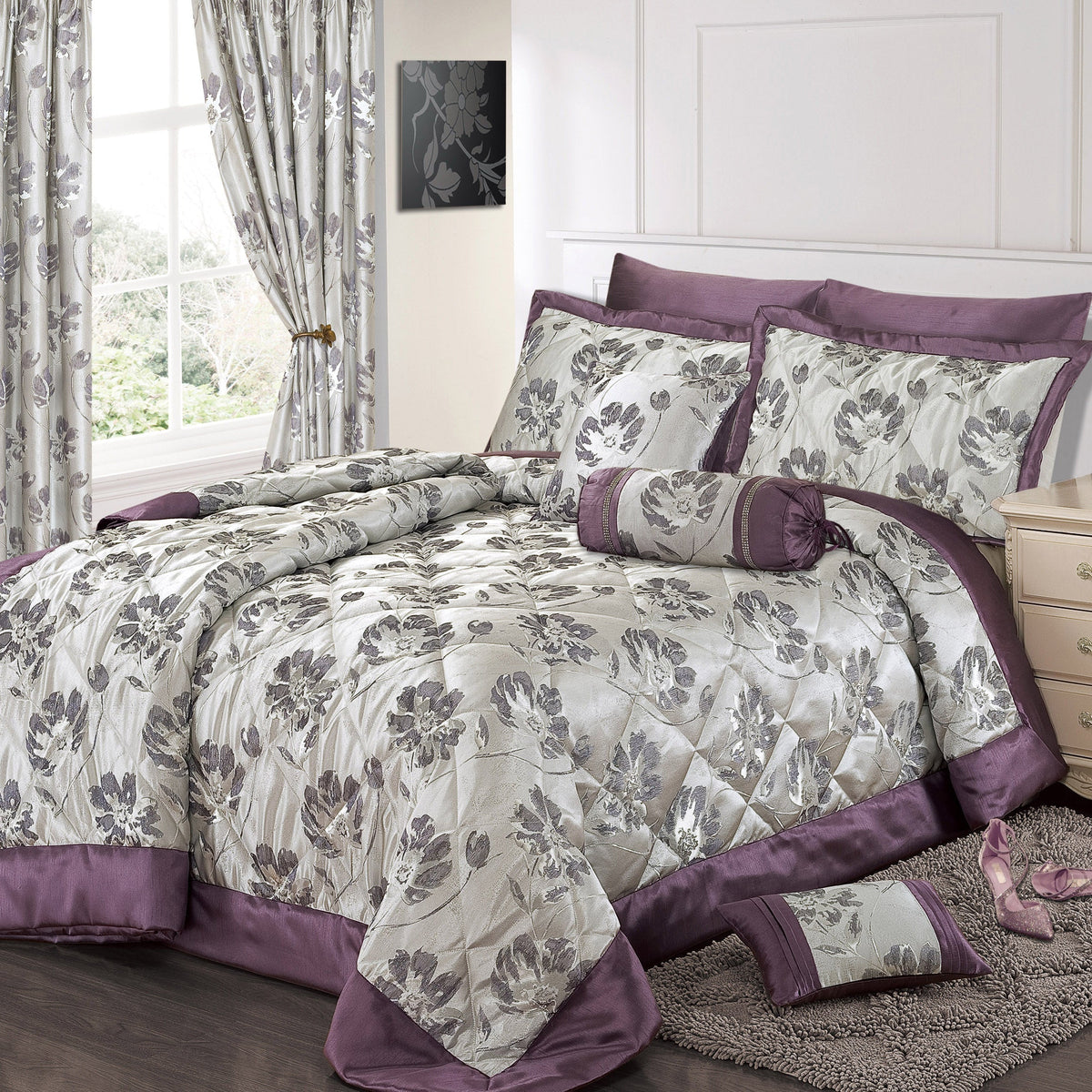 Intimates Panache Jacquard Floral Quilted Bedspread