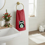 Velosso Penguins Snuggle 2 Pack Christmas Cotton Hand Towels