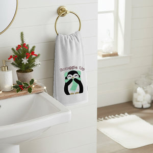 Velosso Penguins Snuggle 2 Pack Christmas Cotton Hand Towels