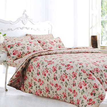Peony Flannel Duvet Cover & Pillowcase Set