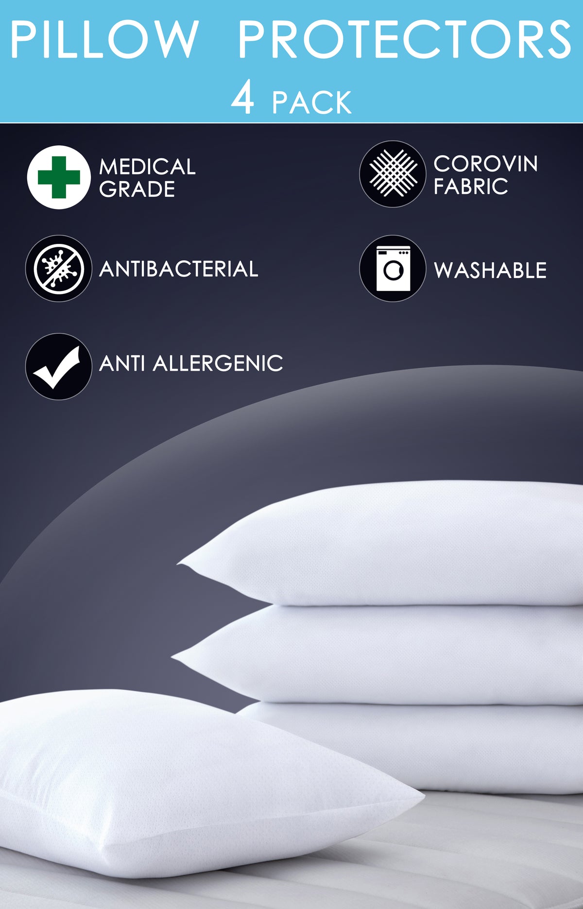 Velosso Pillow Protector Pack Of 4