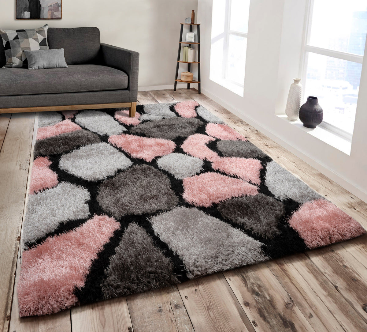 Home Republic Pebbles Shaggy Rug Long Pile