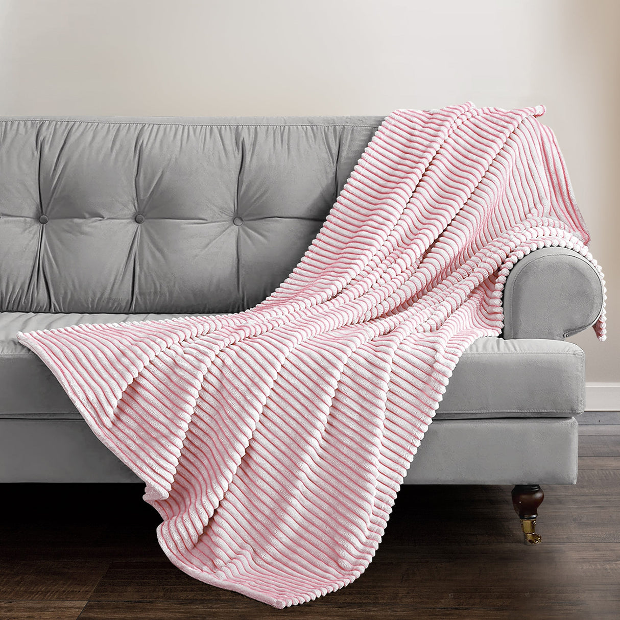 Velosso Corduroy Back Printed Throw Blanket