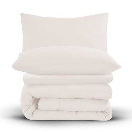 Velosso Microfibre Plain Duvet Cover & Pillowcase Set