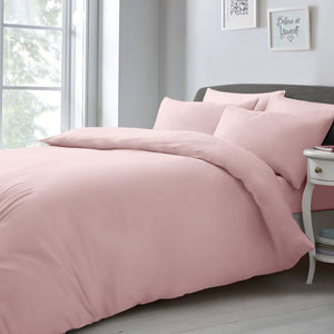 Velosso Microfibre Plain Duvet Cover & Pillowcase Set