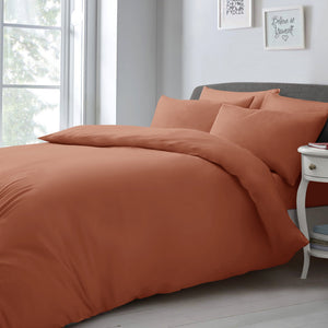 Velosso Microfibre Plain Duvet Cover & Pillowcase Set