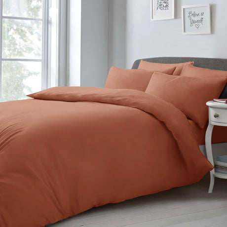 Velosso Microfibre Plain Duvet Cover & Pillowcase Set