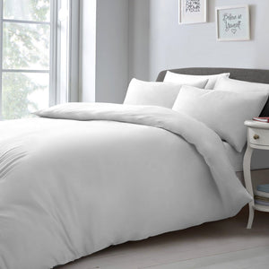 Velosso Microfibre Plain Duvet Cover & Pillowcase Set