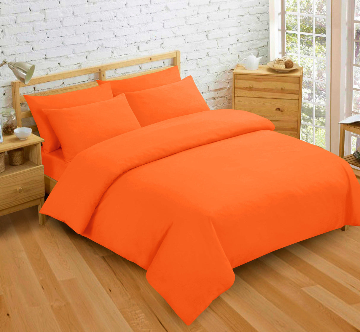 Velosso Plain Dyed Duvet Cover & Pillowcase Set