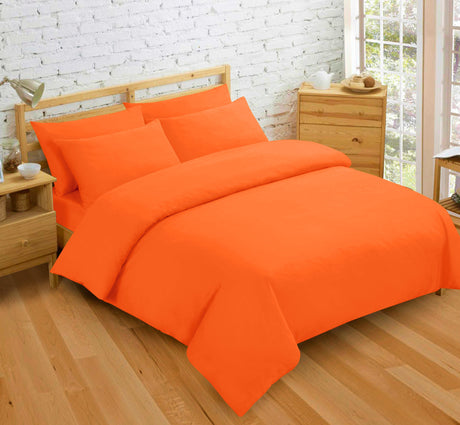 Velosso Plain Dyed Duvet Cover & Pillowcase Set