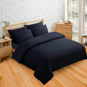 Velosso Plain Dyed Duvet Cover & Pillowcase Set
