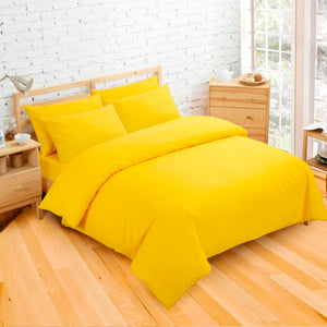 Velosso Plain Dyed Duvet Cover & Pillowcase Set